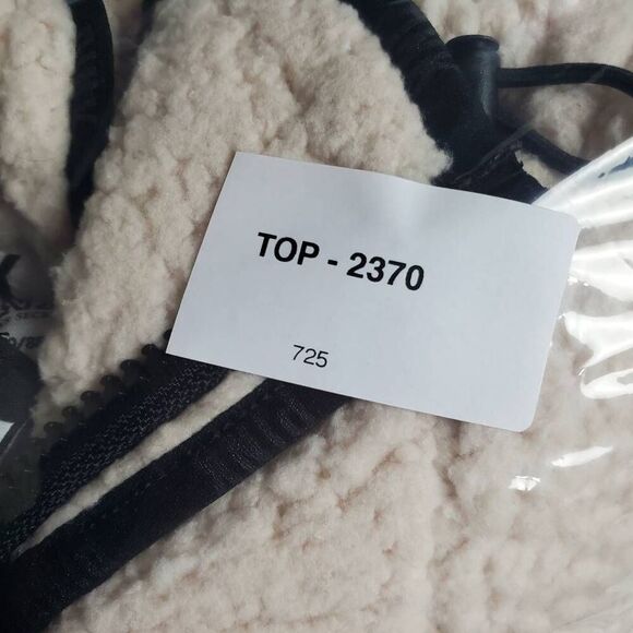 Victoria’s Secret PINK Sherpa Quarter Zip Pullover Small Cream Fleece Cozy Warm - Picture 7 of 7